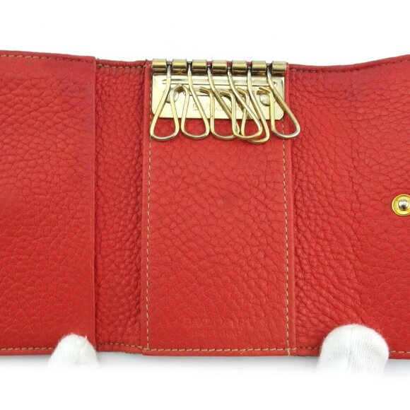 BVLGARI Key Case Maxilgo Beige Pink Canvas ?~ Leather Authentic USED - Picture 3 of 9